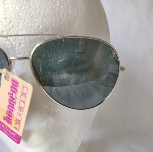 Retro Bonneau USA Silver Frame Aviator Sunglasses NWT EUC! L👀K! - Picture 8 of 15